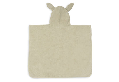 Badeponcho Soft Matcha mit Hasenohren von Jollein – kuscheliger Frottee-Badeponcho mit Kapuze für Babys