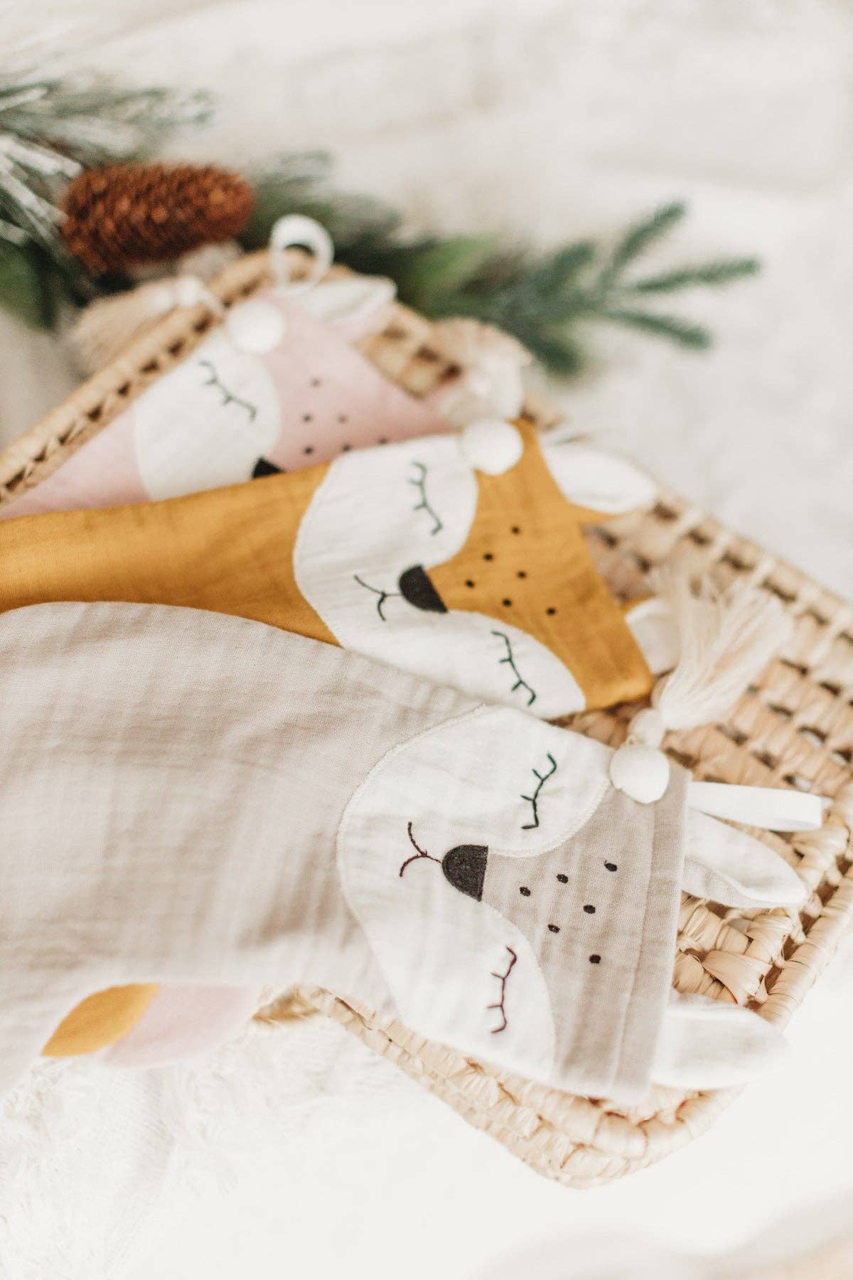 Nikolausstiefel "Rehkitz" in Silbergrau von Kikadu