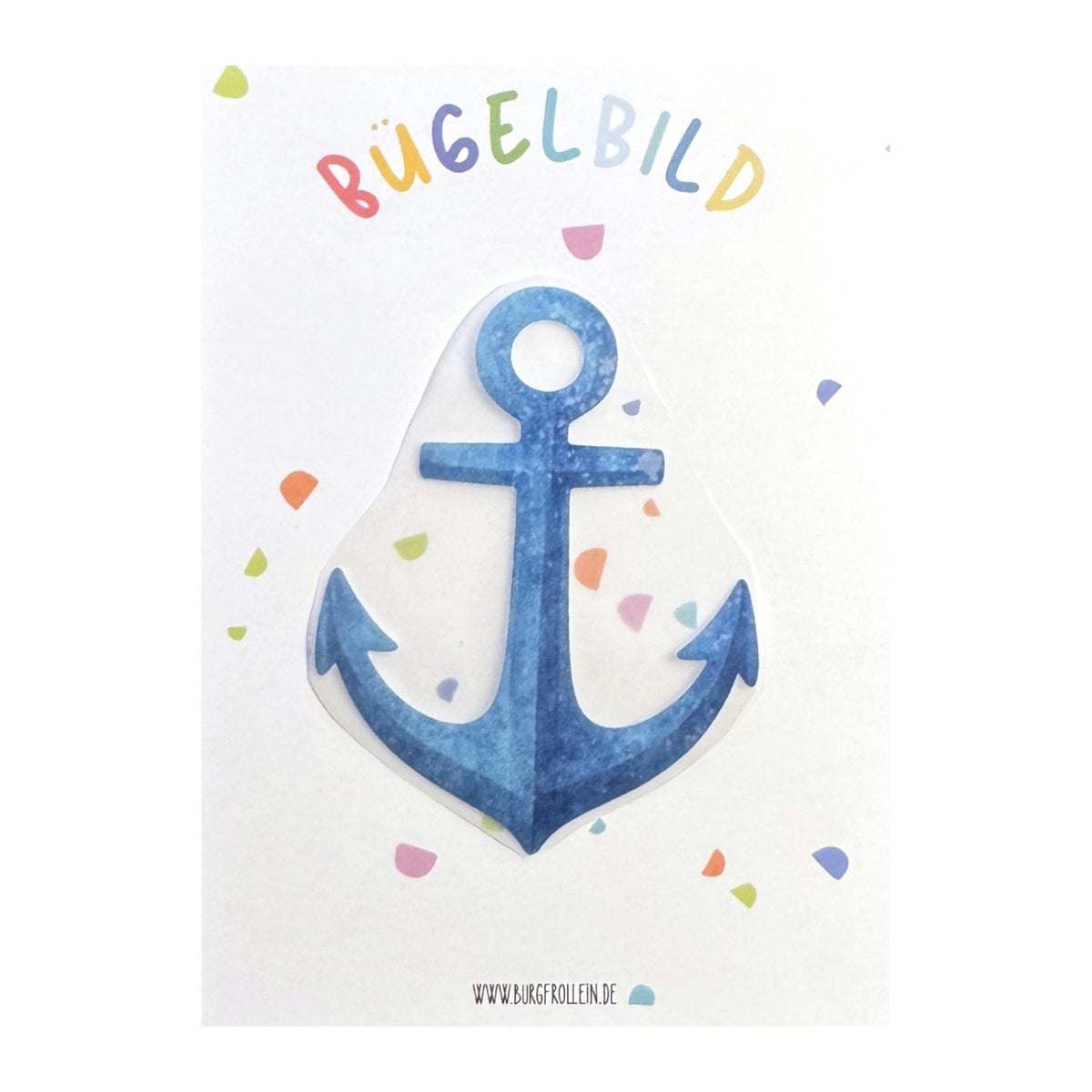Bügelbild "Anker" zum Aufbügeln (A6) – Aufbügelmotiv von Burgfrollein