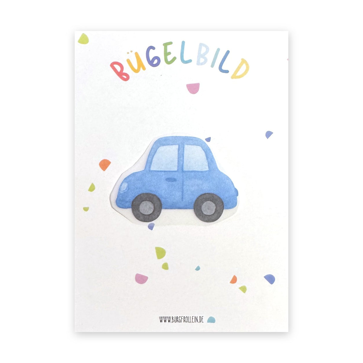 Bügelbild "Auto" zum Aufbügeln (A6)