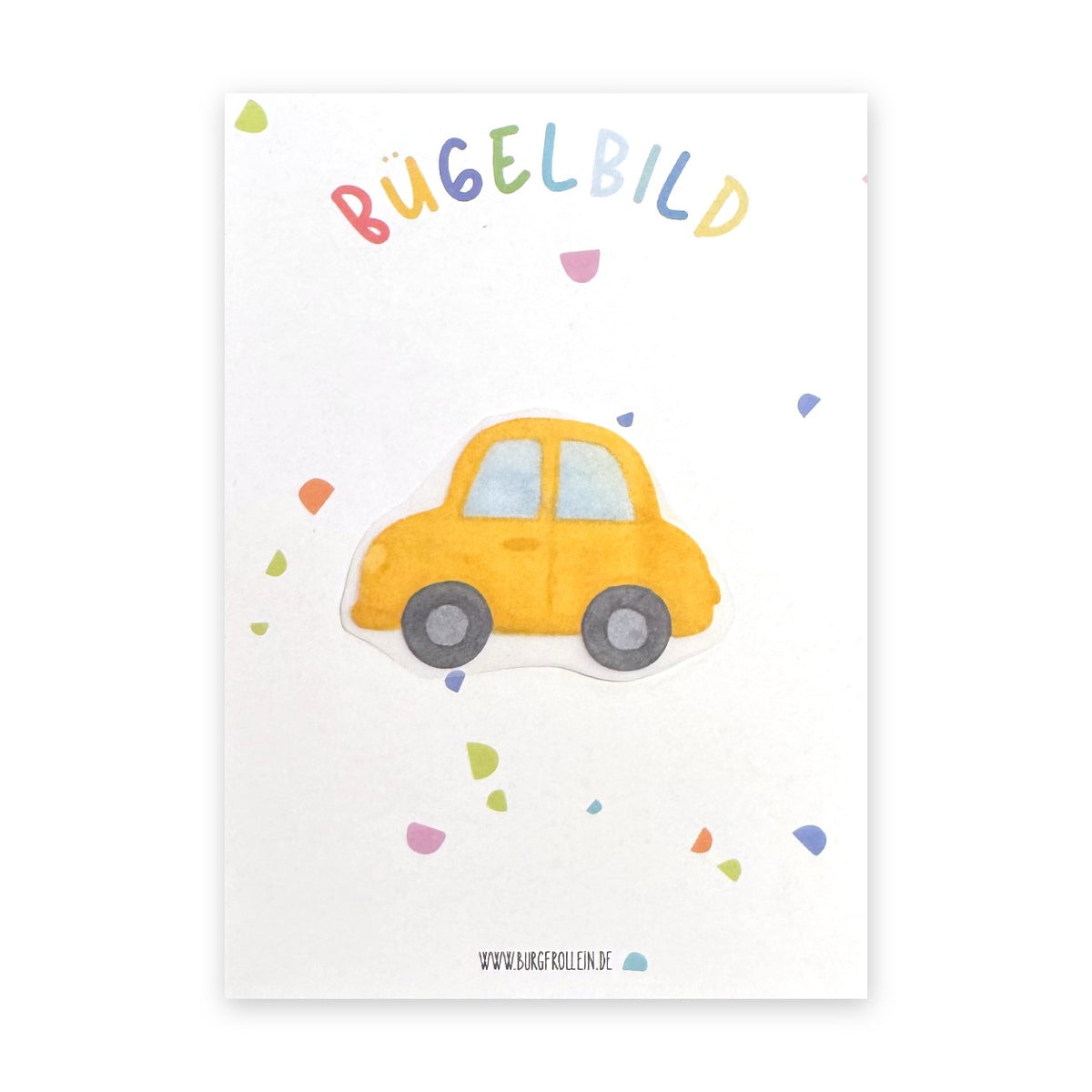 Bügelbild "Auto" zum Aufbügeln (A6)