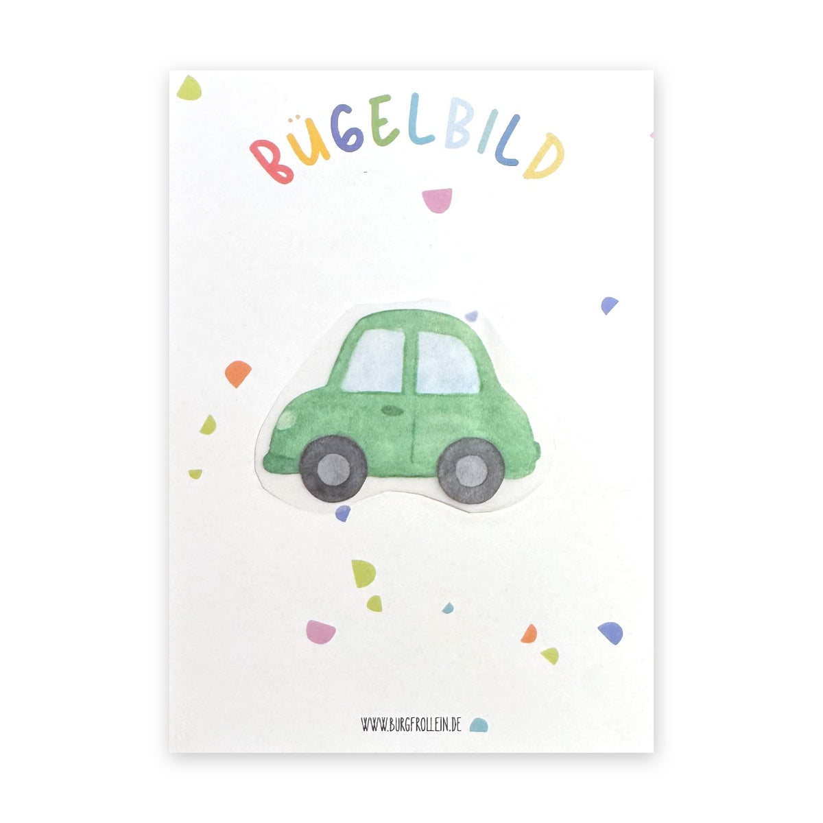 Bügelbild "Auto" zum Aufbügeln (A6)