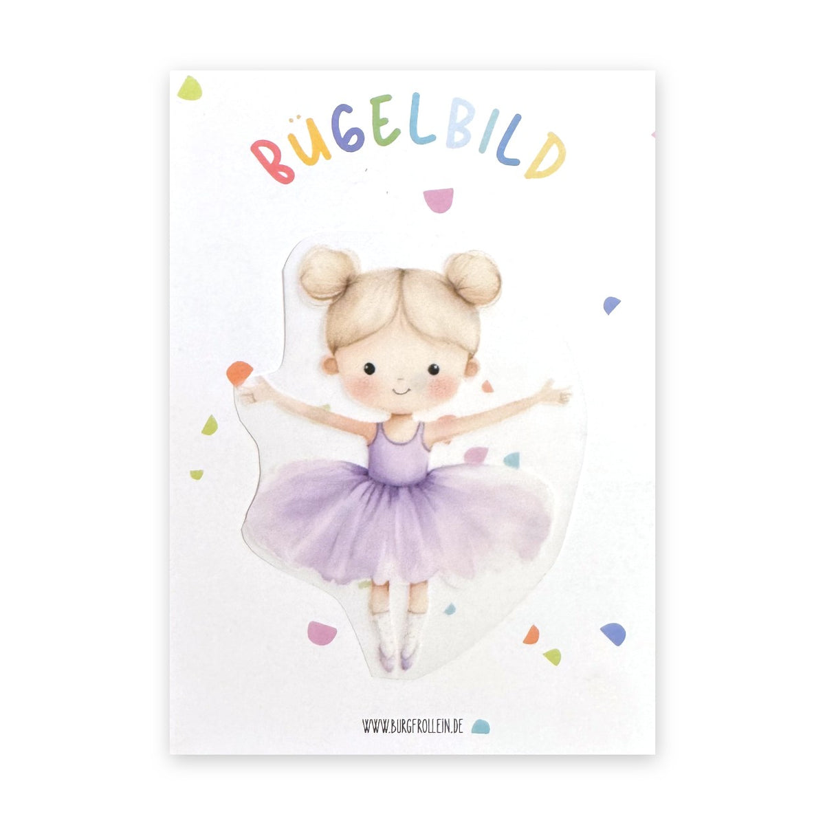 Bügelbild "Ballerina lila" zum Aufbügeln (A6)