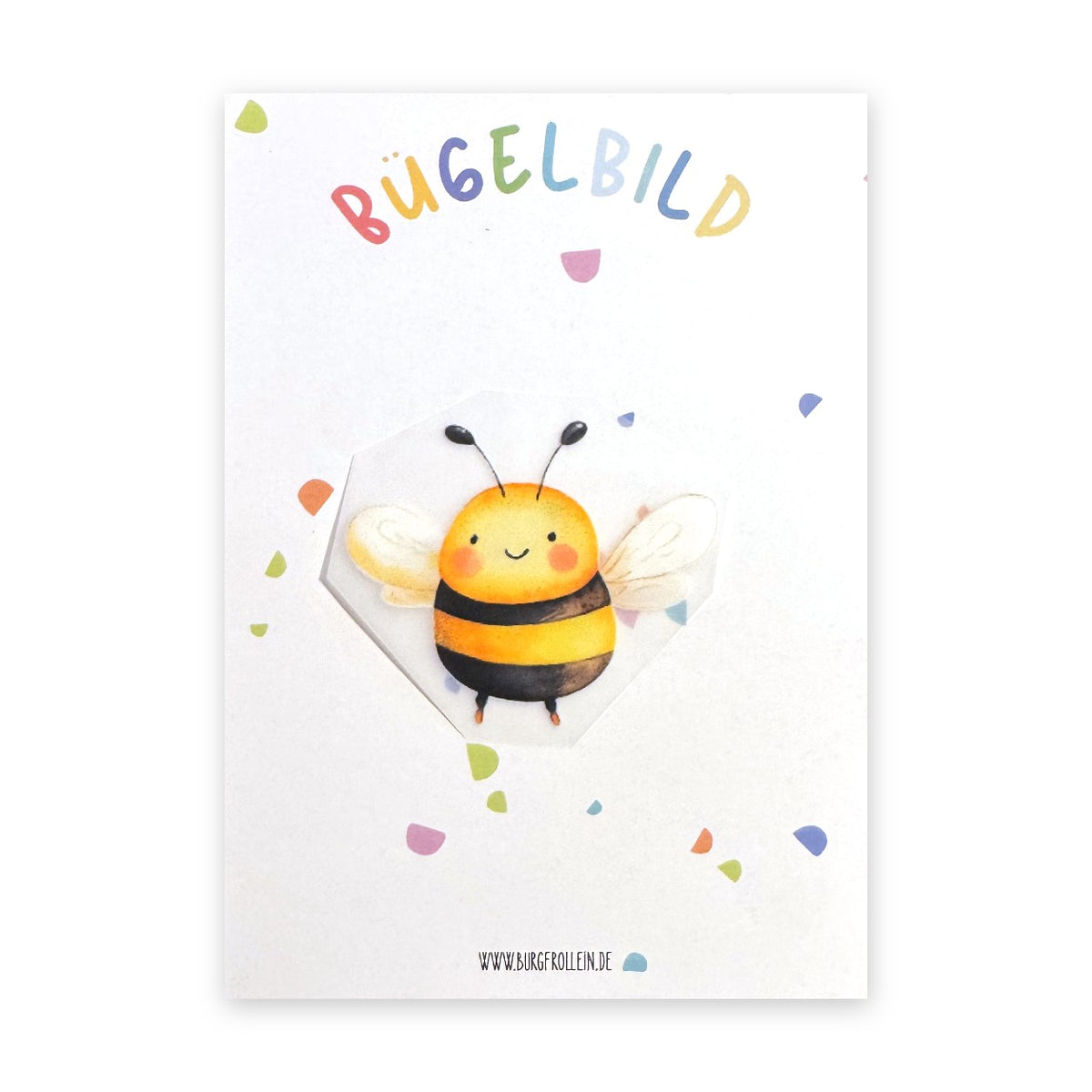 Bügelbild "Biene pummelig" zum Aufbügeln (A6)