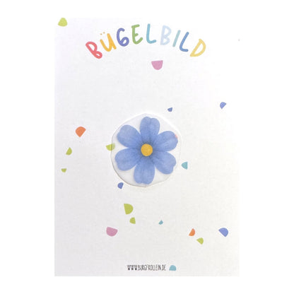 Bügelbild "Bunte Blume" zum Aufbügeln (A6) – Aufbügelmotiv von Burgfrollein