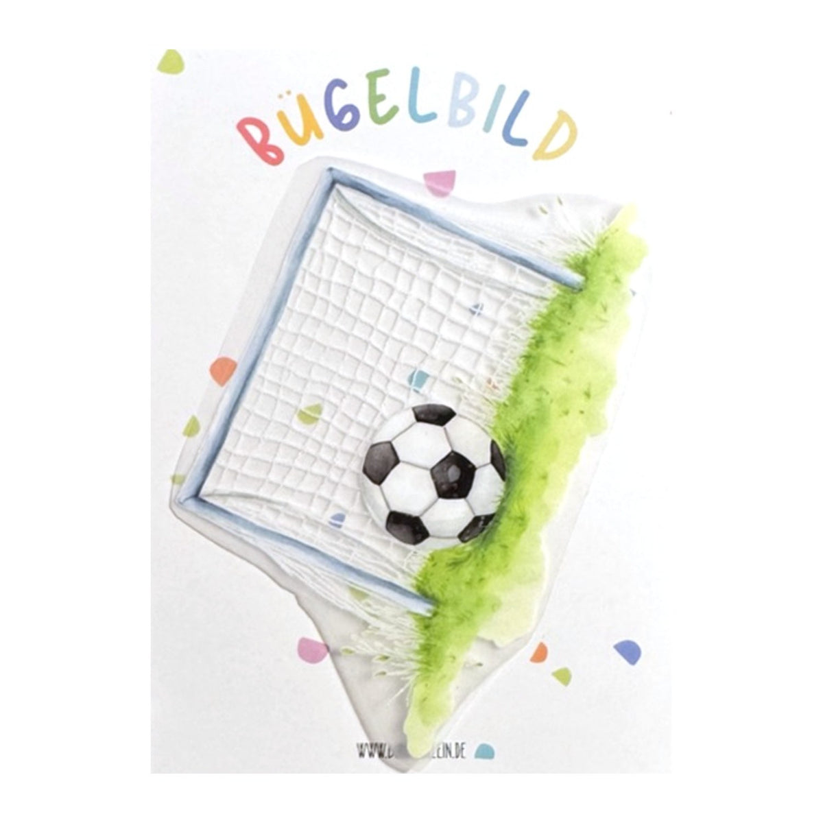 Bügelbild "Fussball Tor" zum Aufbügeln (A6) – Aufbügelmotiv von Burgfrollein