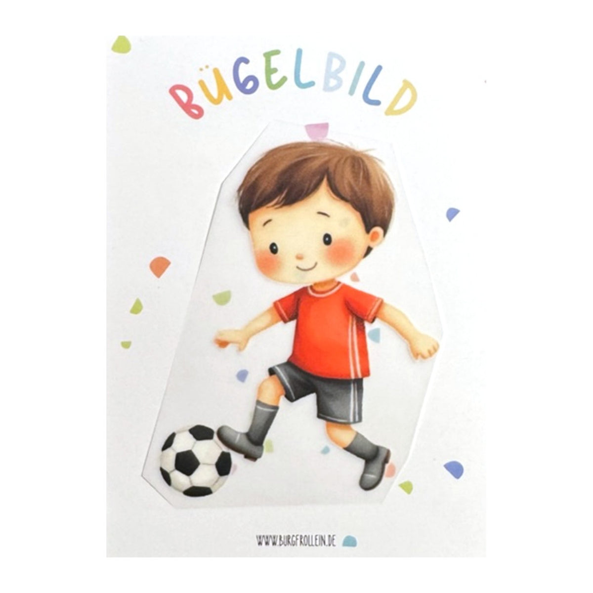 Bügelbild "Fussballer" zum Aufbügeln (A6) – Aufbügelmotiv von Burgfrollein