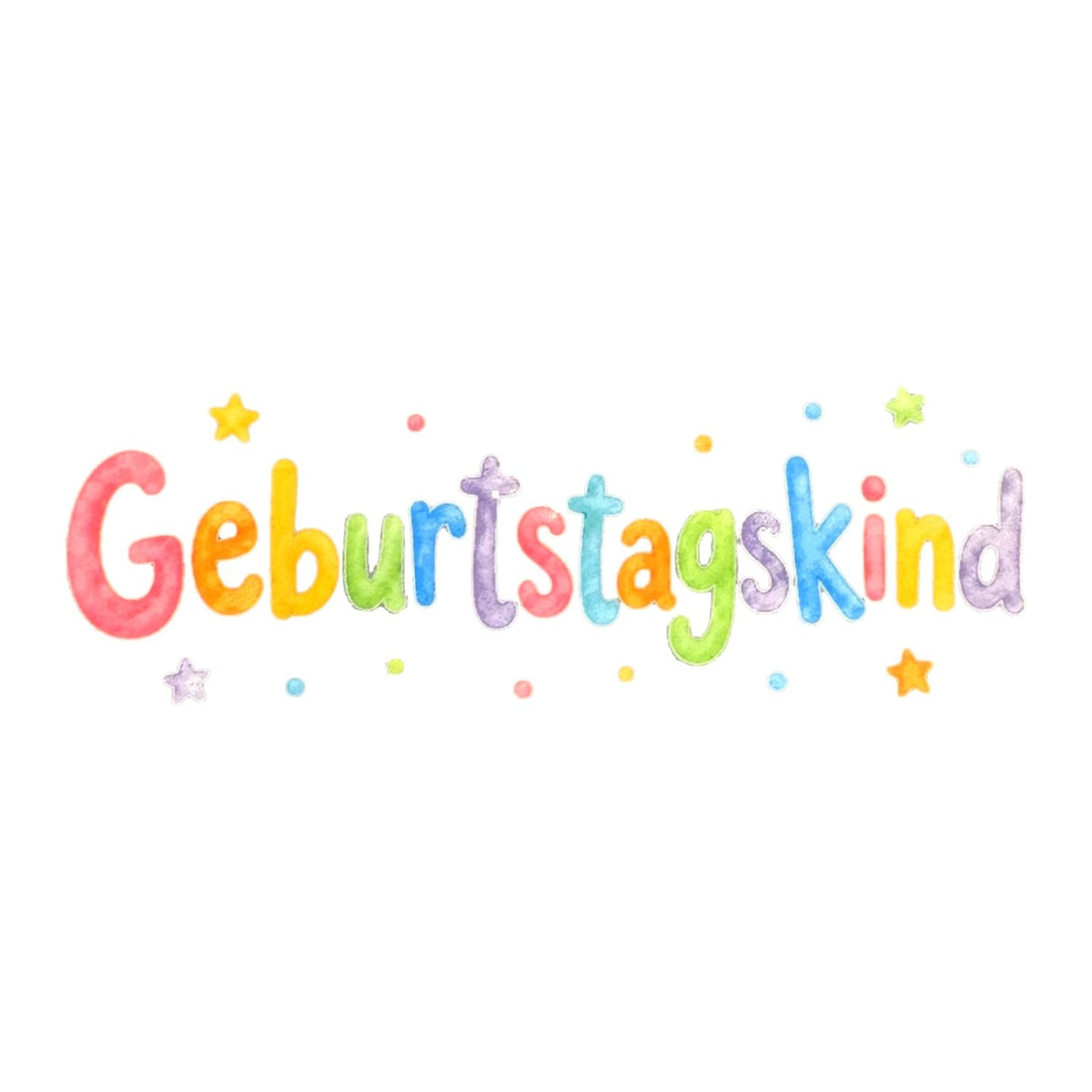 Bügelbild "Geburtstagskind" zum Aufbügeln – Aufbügelmotiv von Burgfrollein