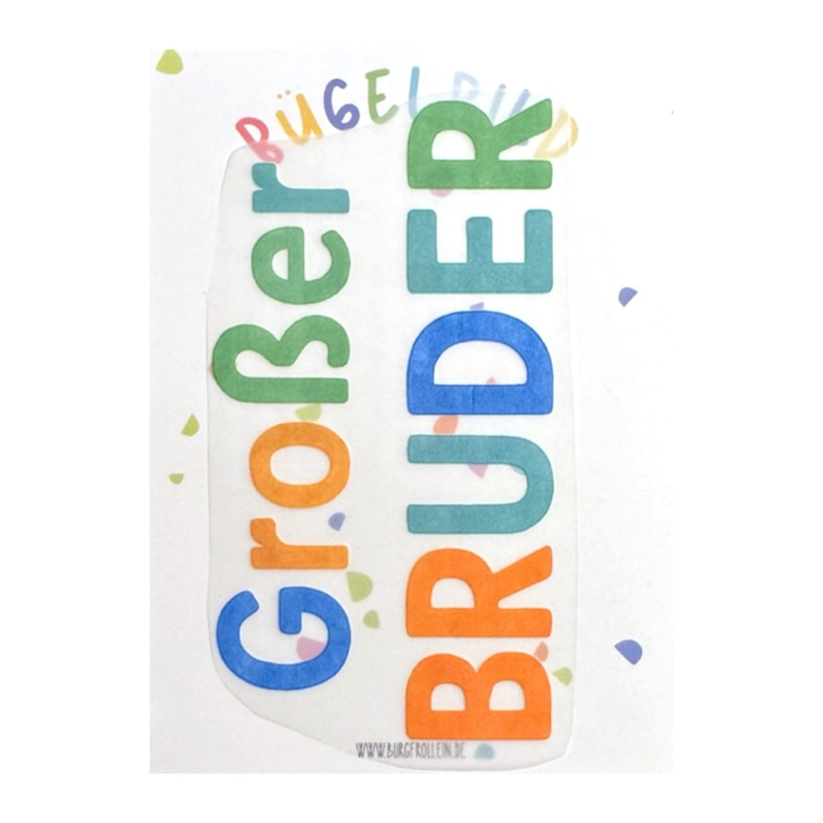 Bügelbild "Großer Bruder" zum Aufbügeln (A6) – Aufbügelmotiv von Burgfrollein