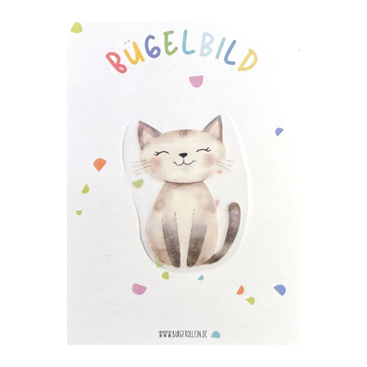 Bügelbild "Katze" zum Aufbügeln (A6) – Aufbügelmotiv von Burgfrollein
