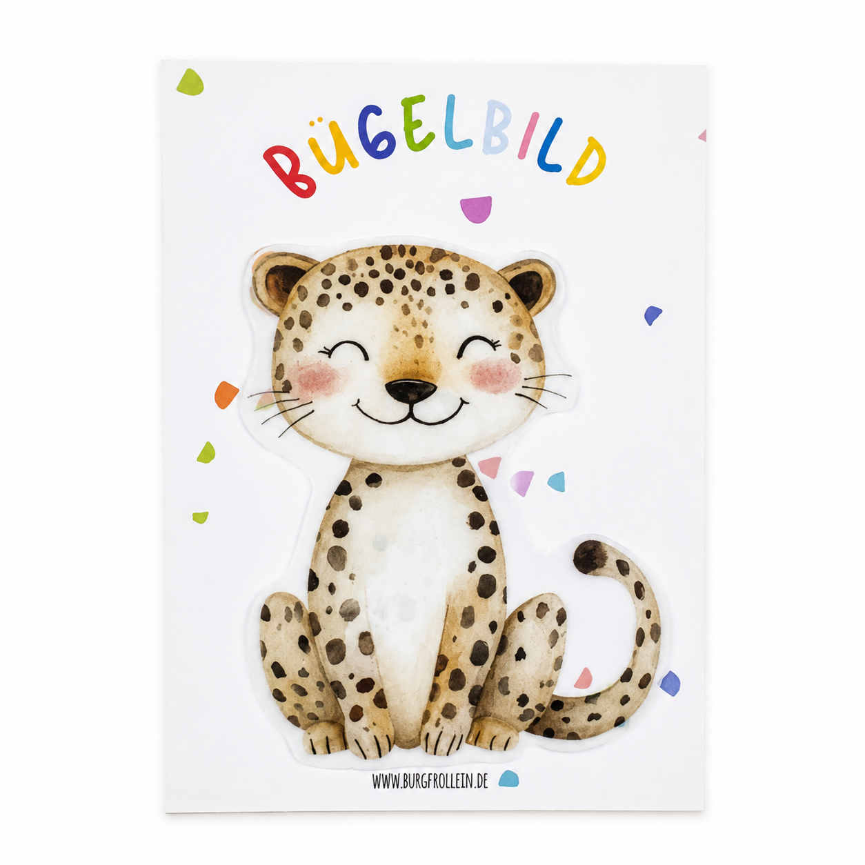 Bügelbild "Tiger/Leopard" zum Aufbügeln (A6) – Tier-Aufbügelmotiv für Kinderkleidung von Burgfrollein