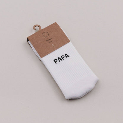 Socken mit "Papa" Aufschrift von Eulenschnitt, verschiedene Größen