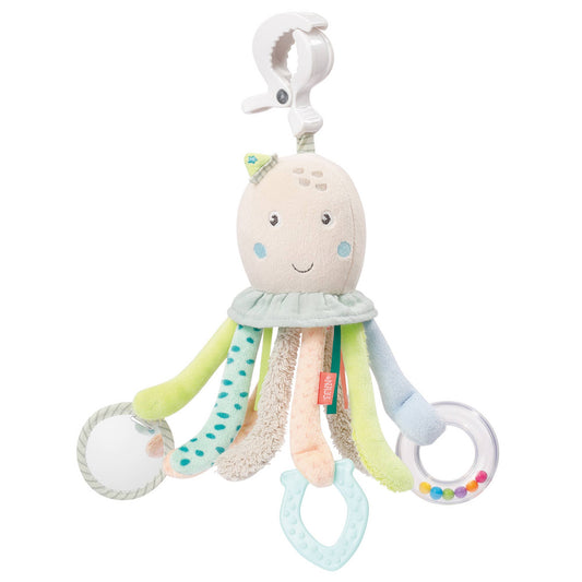 Activitiy Spielzeug "Oktopus" von Fehn - mit Glöckchen, Rassel, Spiegel und Mehr