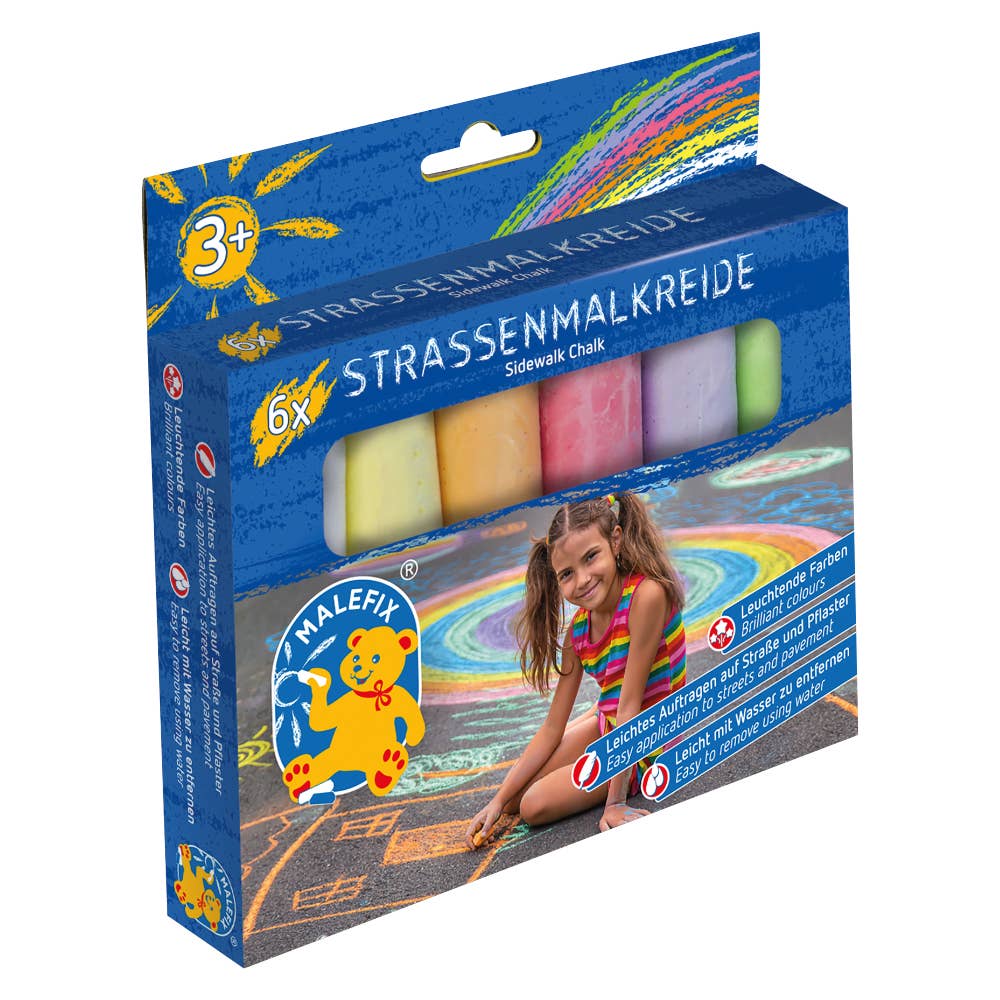6-teiliges Straßenkreide-Set von Pustefix/Malefix