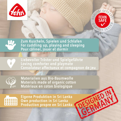 "Hase" Schmusetuch als Einschlafhilfe & Kuscheltuch von Fehn