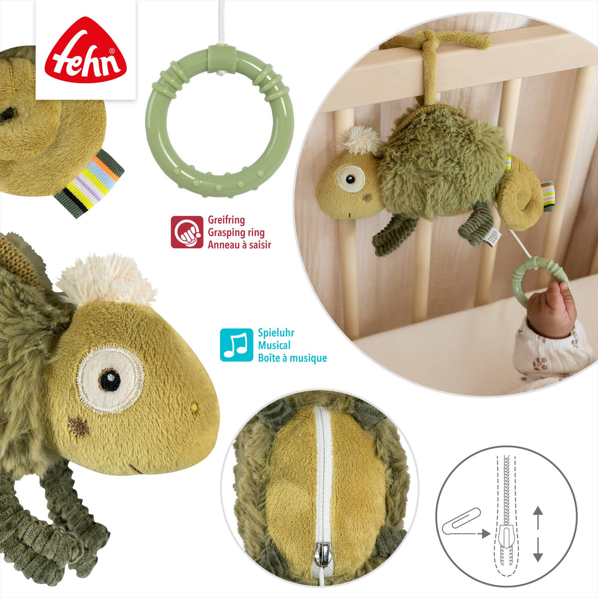 Mini-Spieluhr Chamäleon von Fehn
