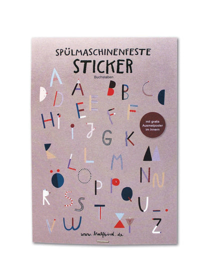 Halfbird - Spülmaschinenfeste Aufkleber "ABC"