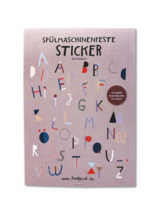Halfbird - Spülmaschinenfeste Aufkleber "ABC"
