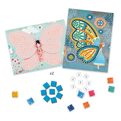 Mosaik-Bastelset "Schmetterlinge" von Djeco für Kinder ab 4 Jahren