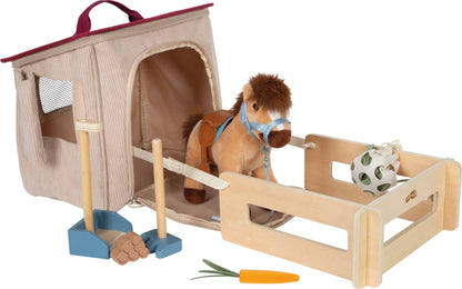 "Pferd mit Stall und Zubehör" Kinderspielzeug aus Holz von Small Foot