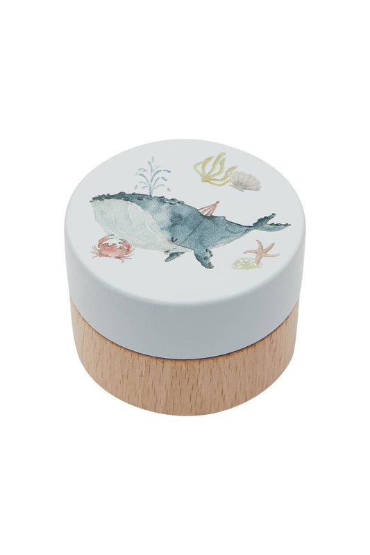 Milchzahn-/ Schmuckdose "Whale" mit Wal-Motiv von Leevje