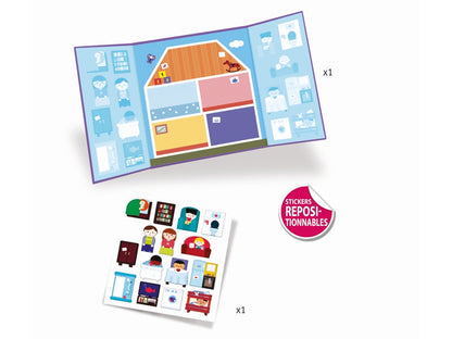 Stickerbuch "Häuser" von Djeco, für Kinder ab 18 Monaten