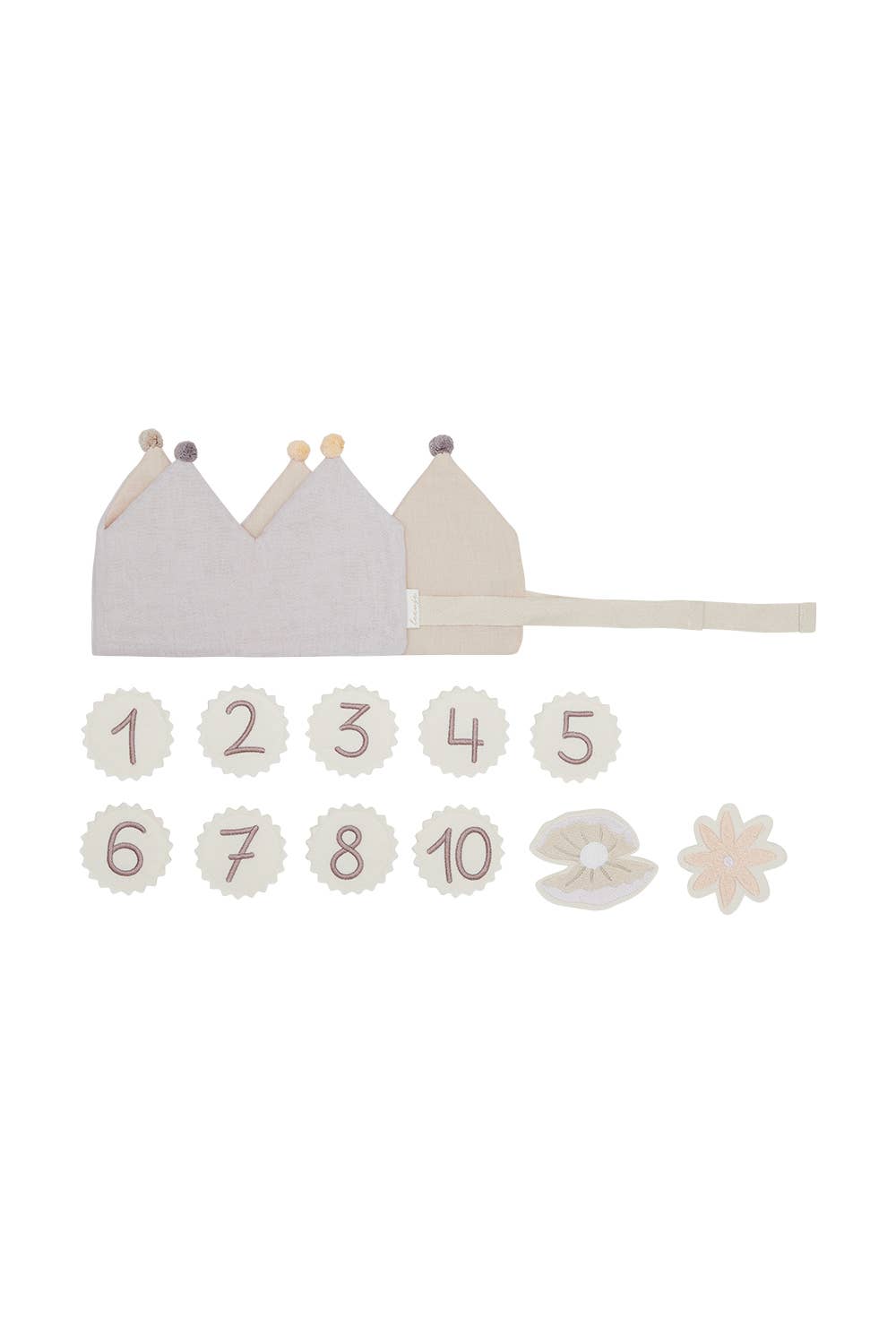 Rosa Geburtstagskrone "Lavender" mit Patches von 1-10 von Leevje