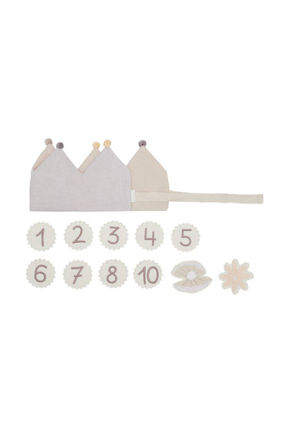 Rosa Geburtstagskrone "Lavender" mit Patches von 1-10 von Leevje