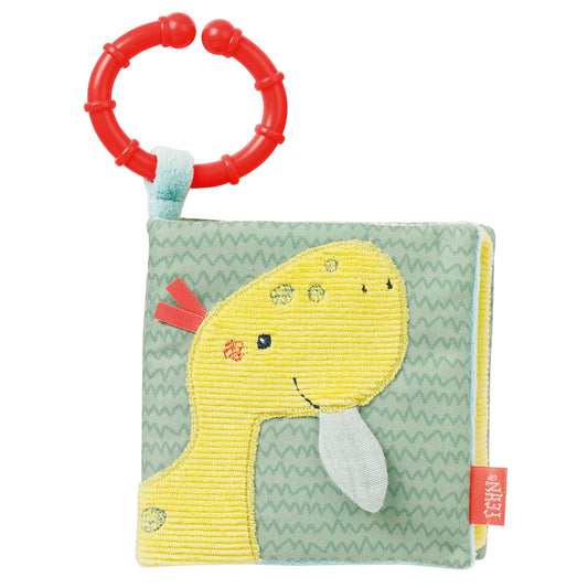 Stoffbuch "Happy Dino" mit Dinosaurier-Motiv von Fehn