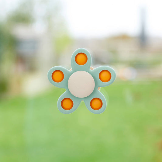 Sensorik-Blumen-Spinner mit Saugnapf – Fidget-Spielzeug für Babys und Kleinkinder