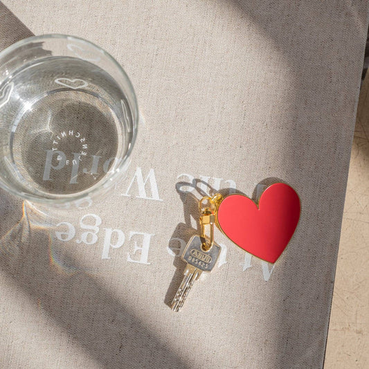 Schlüsselanhänger "Großes Herz" von Eulenschnitt