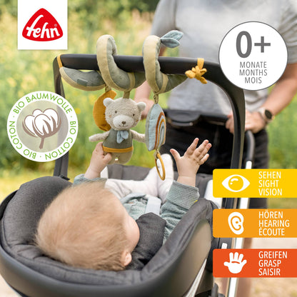 Activity-Spirale "Bär" von Fehn - perfekt als Spielzeug für Kinderwagen, Babyschale oder Gitterbett