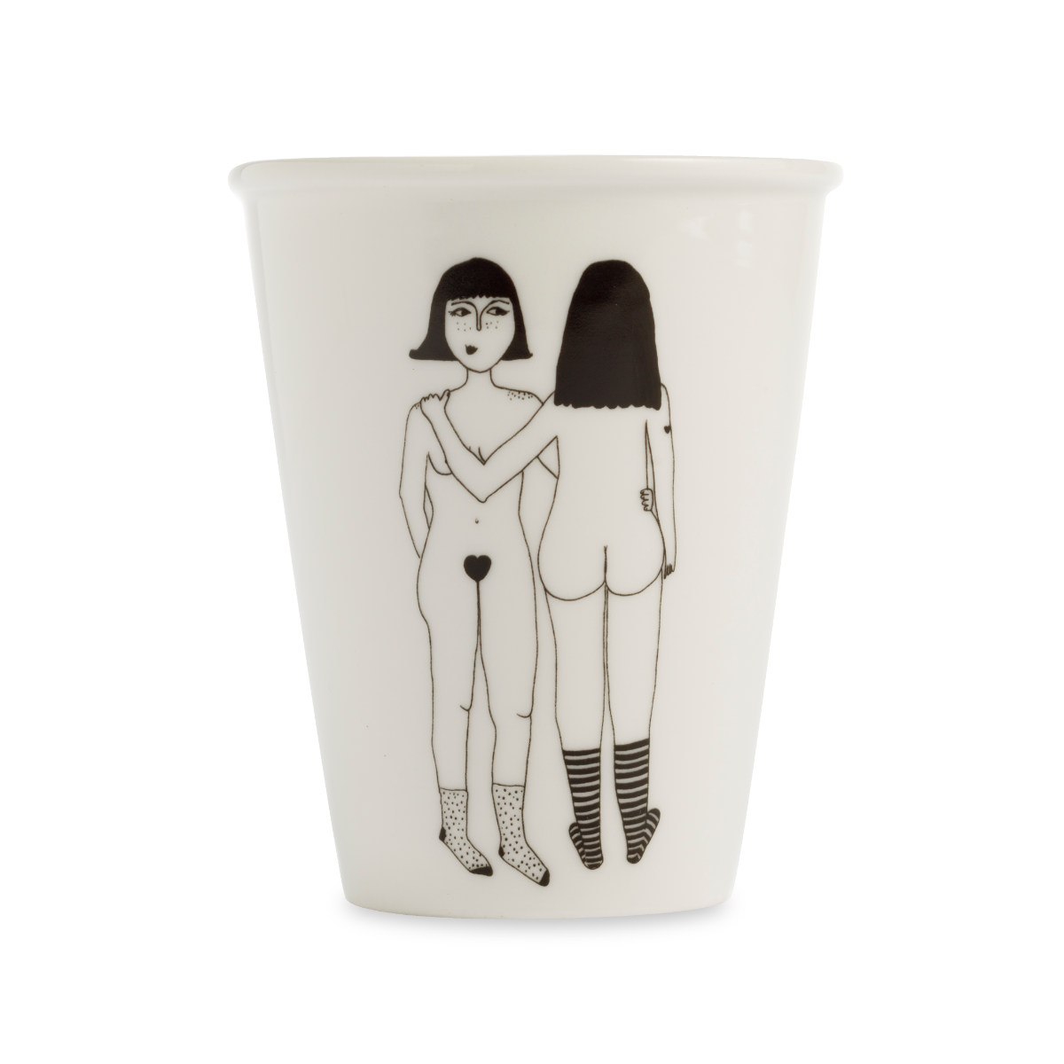 Tasse "Nackte Frauen" aus Porzellan von helen b.
