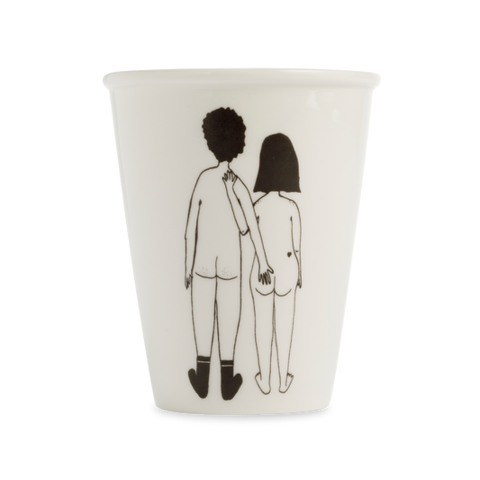 Tasse "Nacktes Paar von hinten" von helen b.
