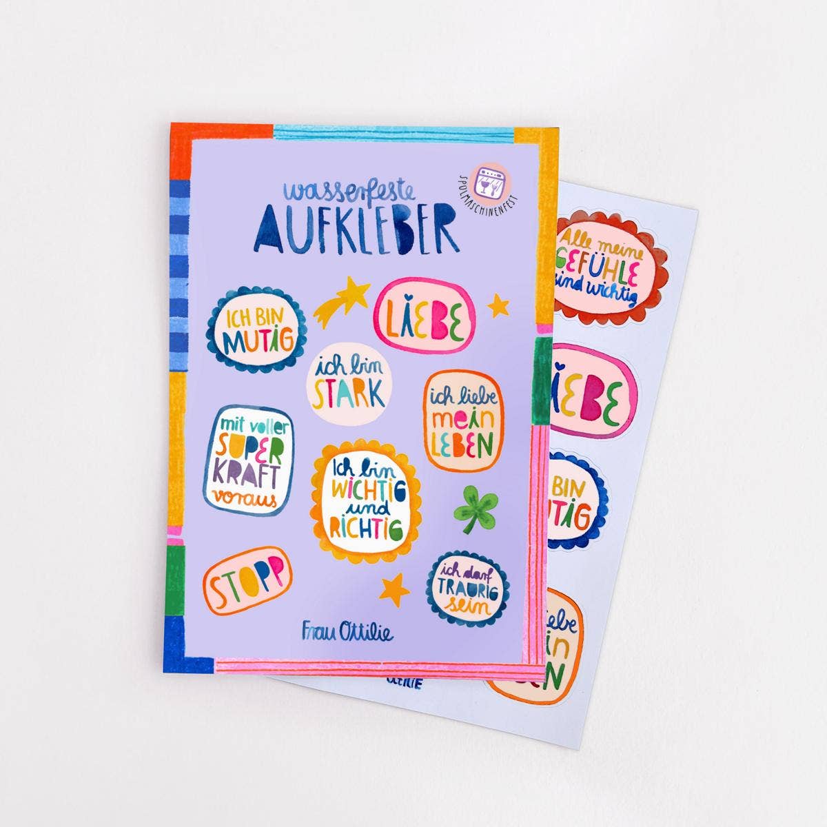Spülmaschinenfeste Sticker mit Affirmationen von Frau Ottilie