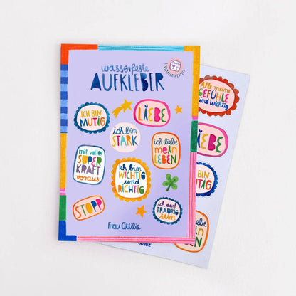 Spülmaschinenfeste Sticker mit Affirmationen von Frau Ottilie