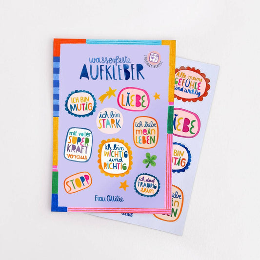 Spülmaschinenfeste Sticker mit Affirmationen von Frau Ottilie