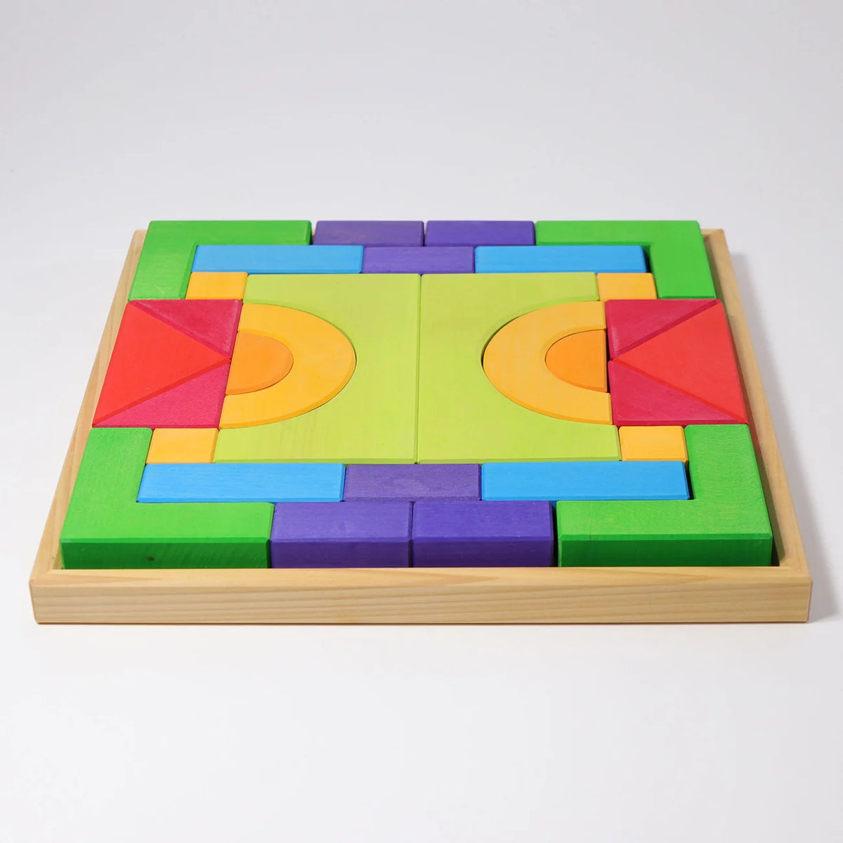 Grundbaukasten 1 von Grimm's komplett im Holzrahmen – Montessori Holzspielzeug Geschenkidee ab 3 Jahren