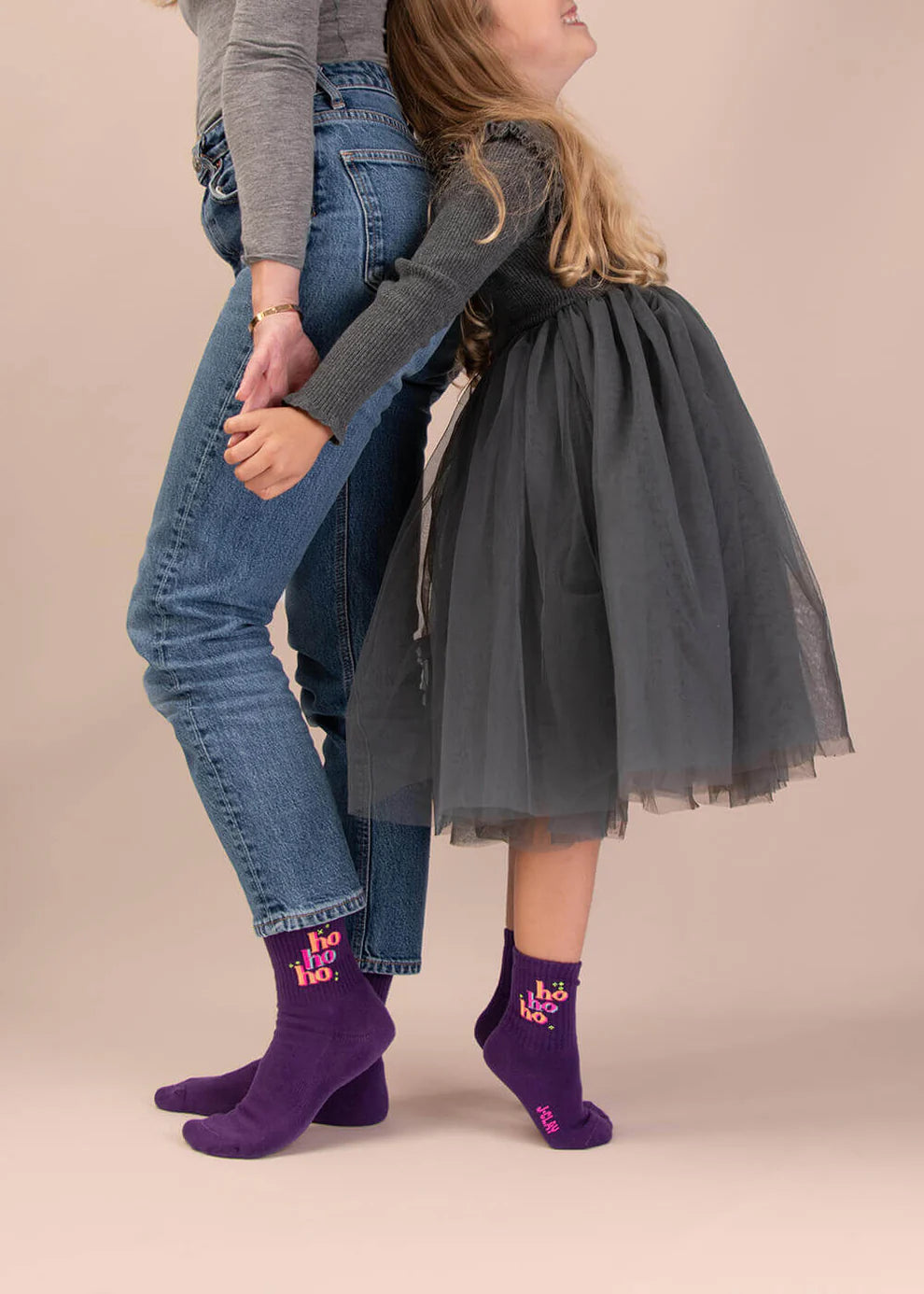 Weihnachtssocken mit "Ho Ho Ho" Aufschrift für Babys und Kinder bis Größe 34