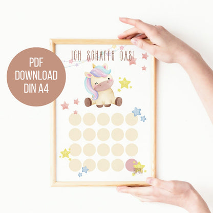 DIGITAL FILE: "Unicorn" reward chart for kids
