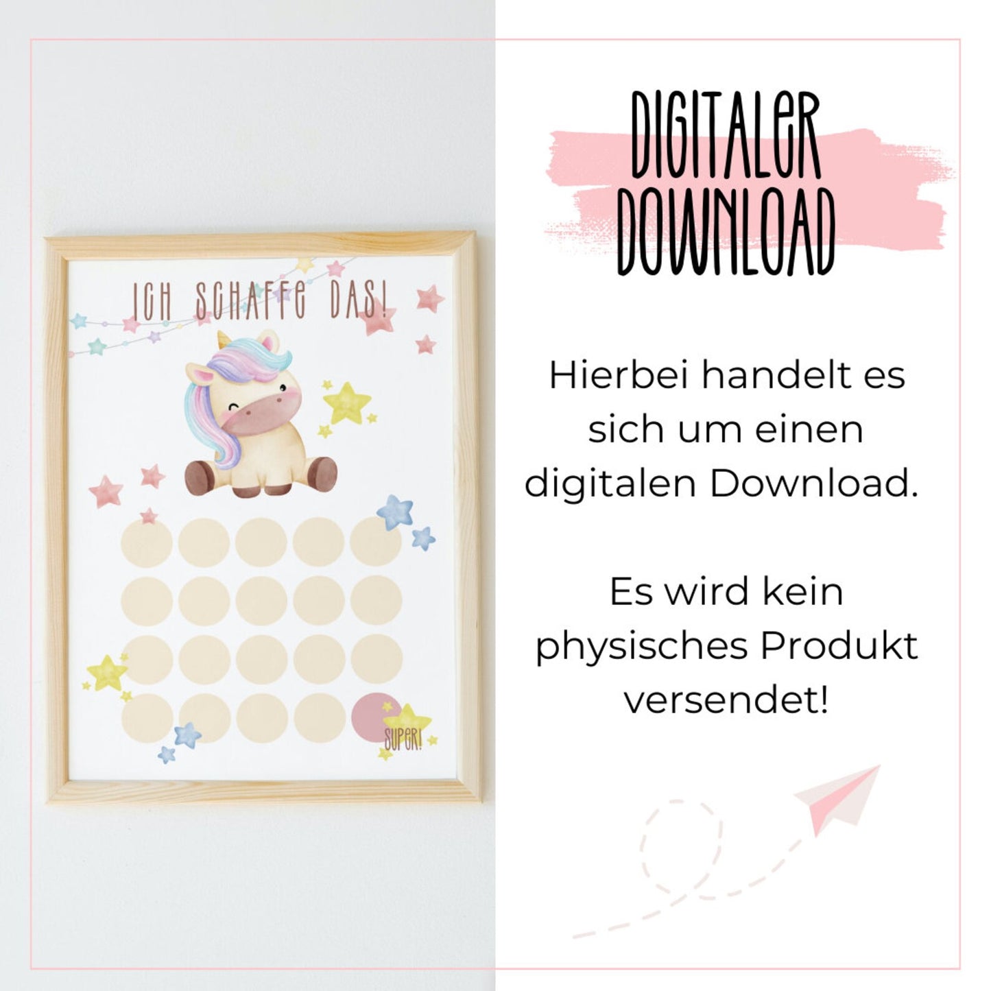 DIGITAL FILE: "Unicorn" reward chart for kids