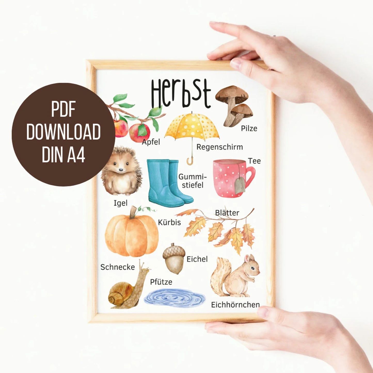 DIGITALE DATEI: Poster "Herbst" für Kinder