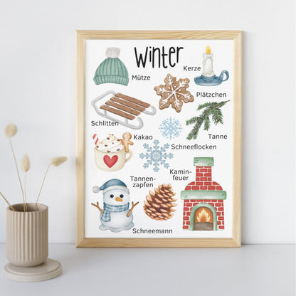 DIGITAL FILE: Poster "Winter" for kids