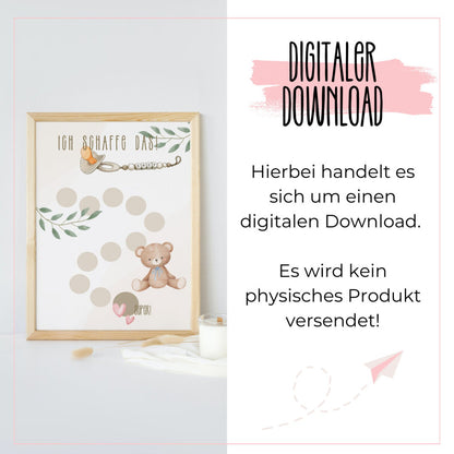 DIGITALE DATEI: Belohnungsplan zur Schnullerentwöhnung