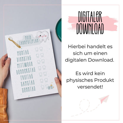 DIGITALE DATEI: Zahnputzplan für Kinder