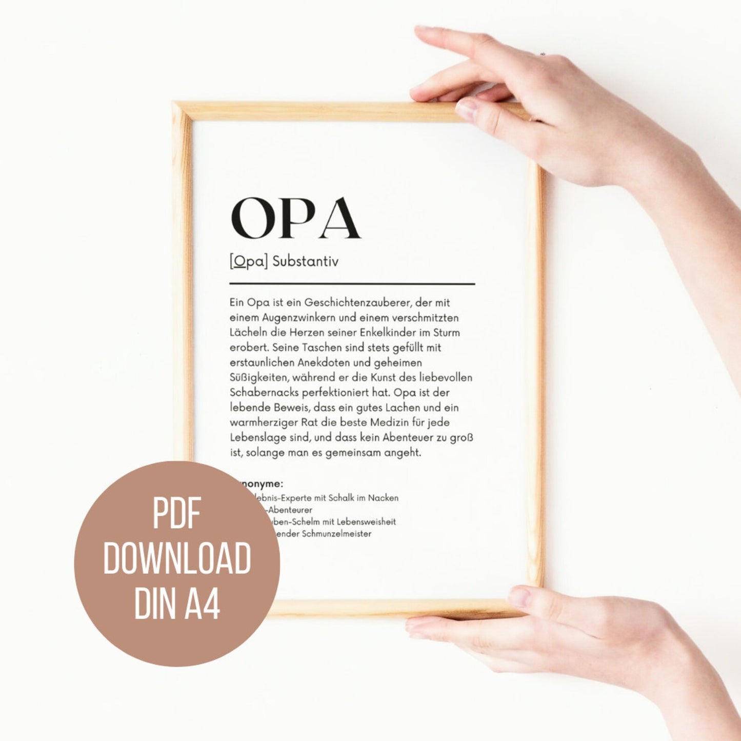 DIGITALE DATEI: Poster "Opa" als Geschenkidee