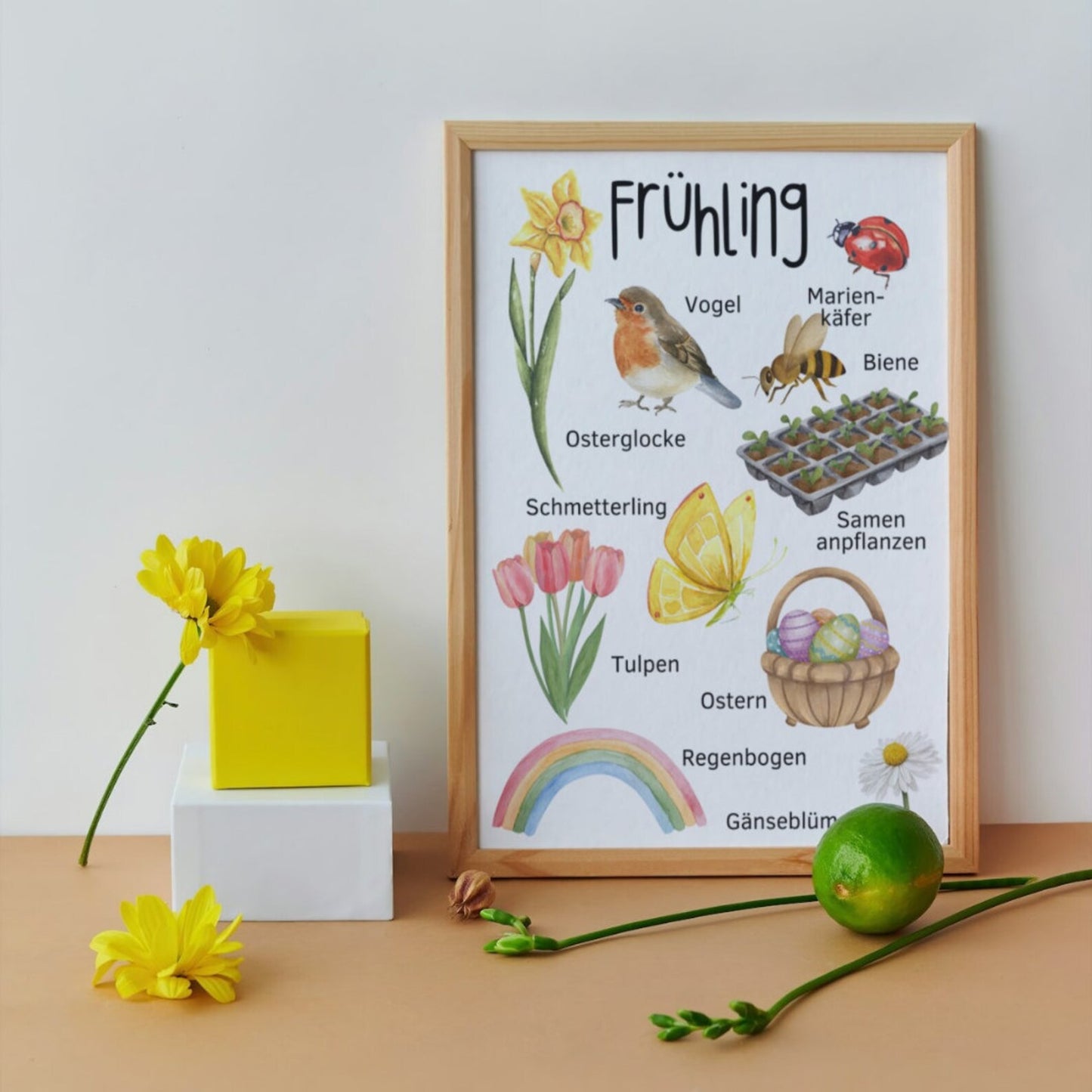 DIGITALE DATEI: Poster "Frühling" für Kinder