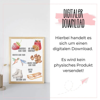 DIGITALE DATEI: Adventskalender "Zeit statt Zeug" zum Ausdrucken