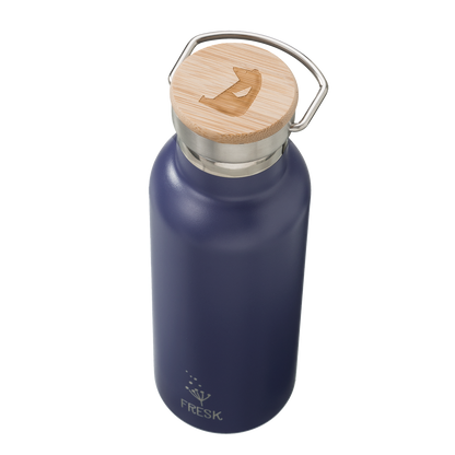 Unifarbende Thermosflasche in dunkelblau, 500ml