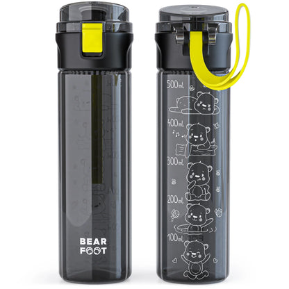 Auslaufsichere Trinkflasche "Bär" mit Stimmungsskala, 500ml